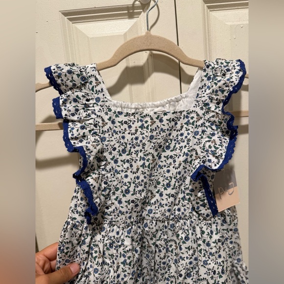 NWT Pastourelle by Pippa& Julie Floral Ruffle Tiered Blue Embroidered Dress,5T - Picture 10 of 10